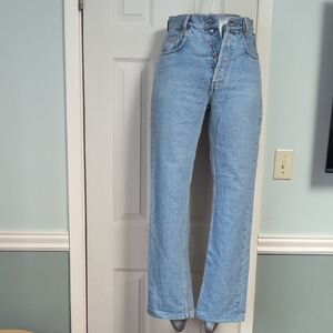 High-Rise Light Wash Wide-Leg Jeans